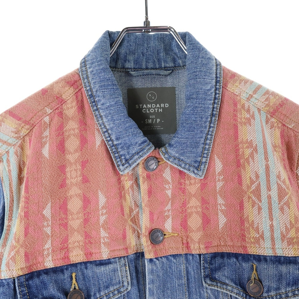 NO BRAND(ノーブランド) STANDARD CLOTH ノルディック柄 デニムジャケット インディゴ