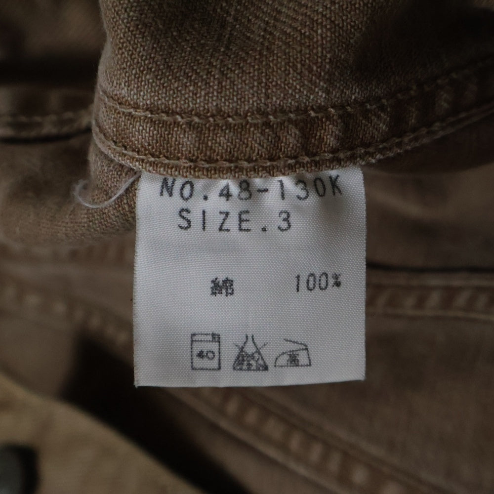 NO BRAND(ノーブランド) Domingo 日本製 トラッカージャケット ブラウン 48-130K
