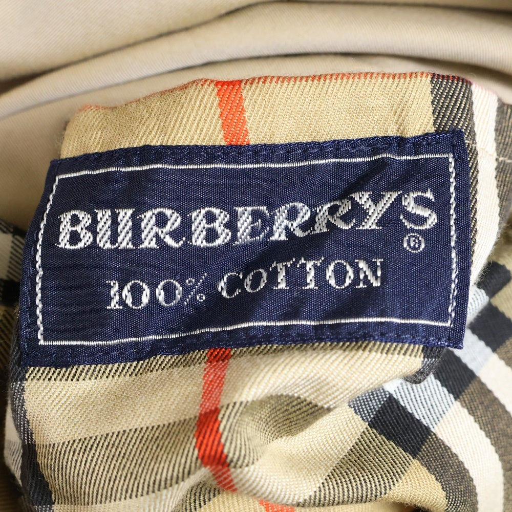 BURBERRYS(バーバリーズ) 70-90S VINTAGE ヴィンテージ イングランド製 裏ノバチェック コットンギャバ トレンチコート ブラウン