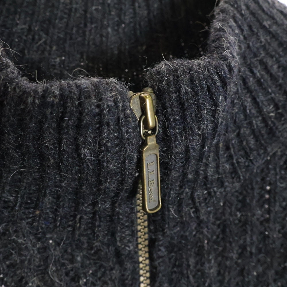 L.L.Bean(エルエルビーン) 80S VINTAGE R423 ヴィンテージ USA製 アルパカ混 ウール ドライバーズニット ジャケット グレー