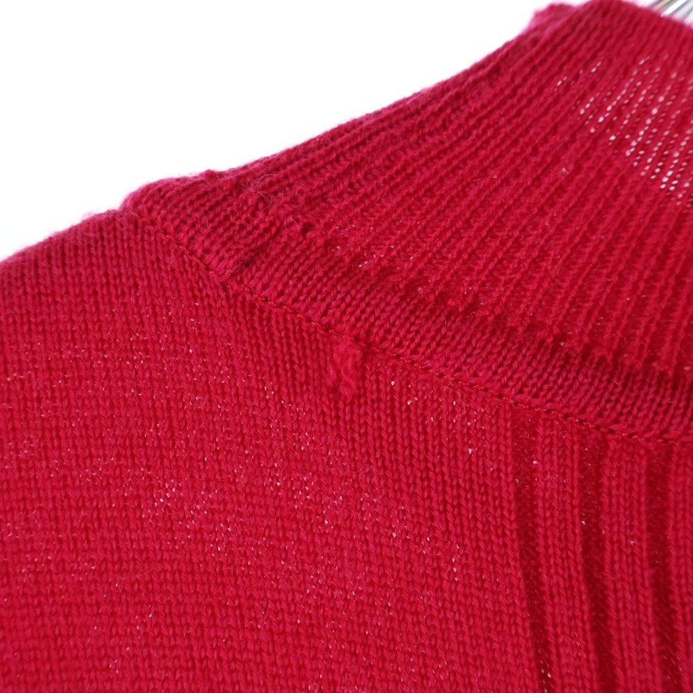 CASTELBAJAC(カステルバジャック) ビーズロゴ ニットセーター レッド レディース