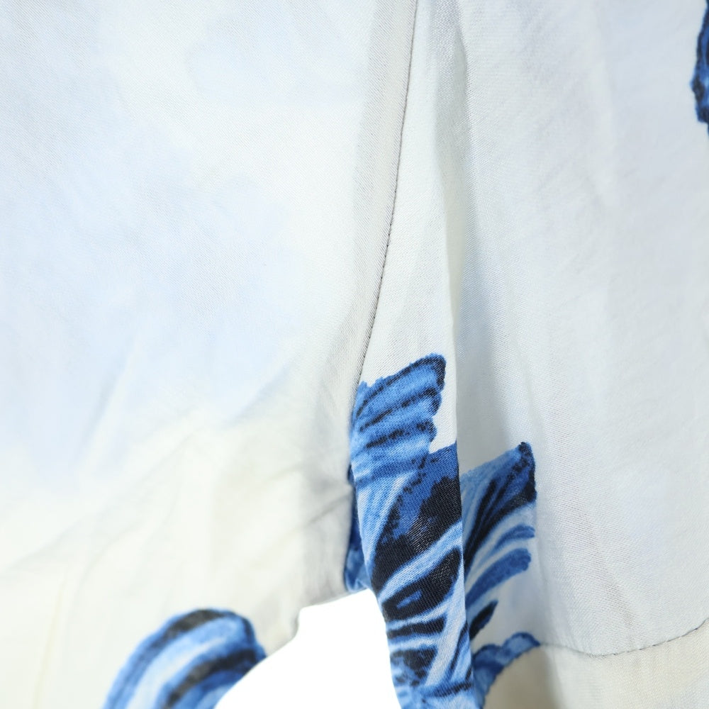 H&M(エイチアンドエム) ボタニカル総柄プリント ワンピース ブルー/ホワイト レディース