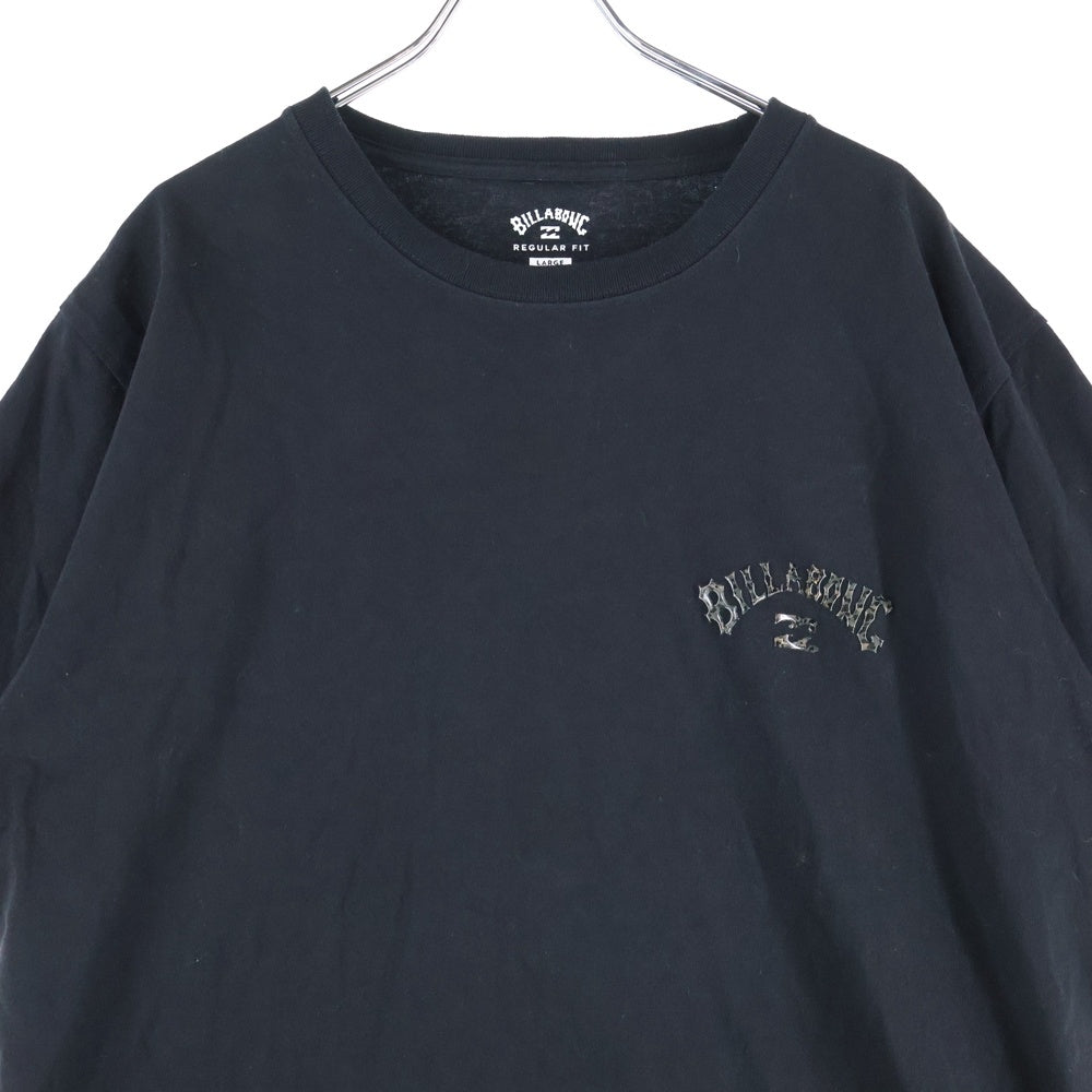 BILLABONG(ビラボン) レオパード柄ロゴ 半袖Tシャツ ブラック BD011Z19
