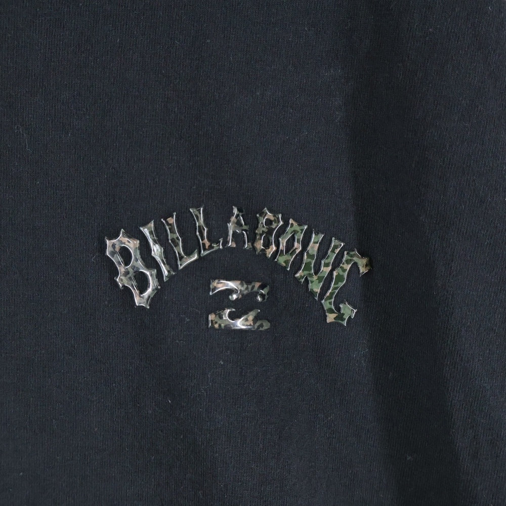 BILLABONG(ビラボン) レオパード柄ロゴ 半袖Tシャツ ブラック BD011Z19