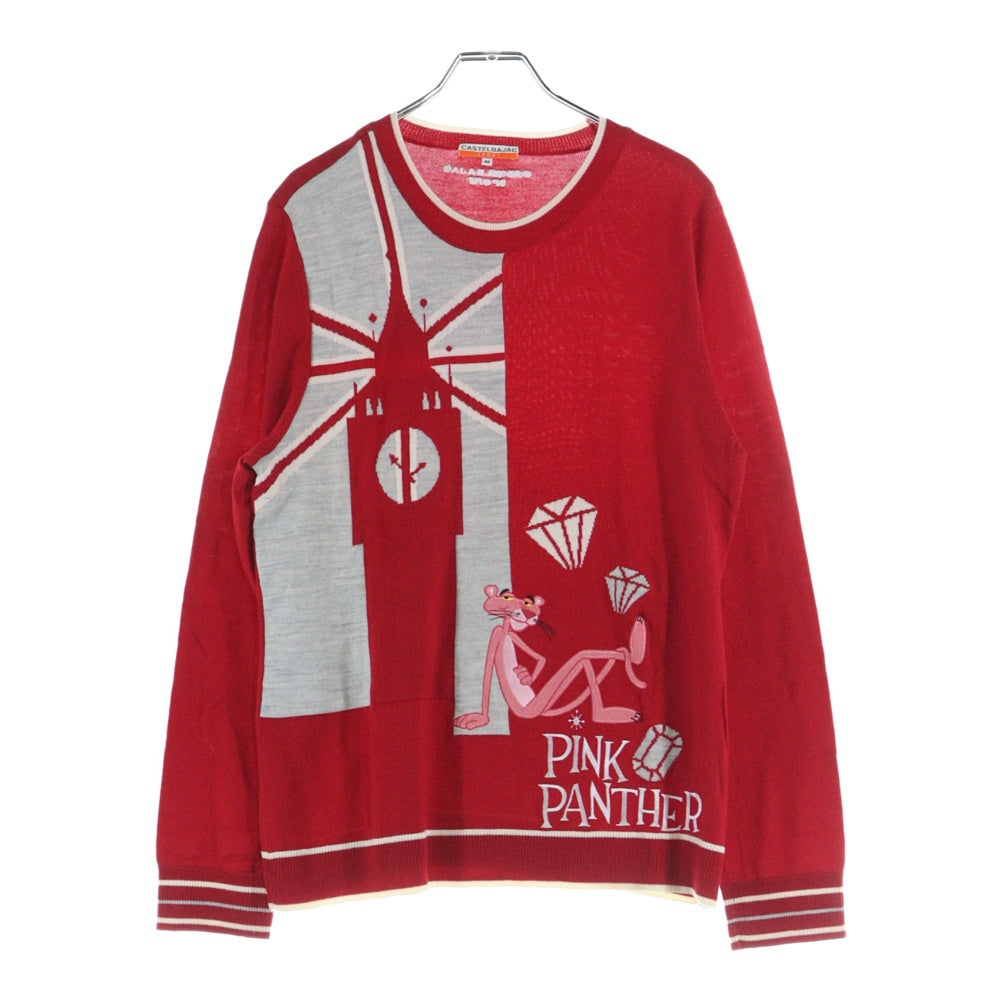 CASTELBAJAC(カステルバジャック) CASTELBAJAC SPORT PINK PANTHER ウールニット セーター レッド 24280-202