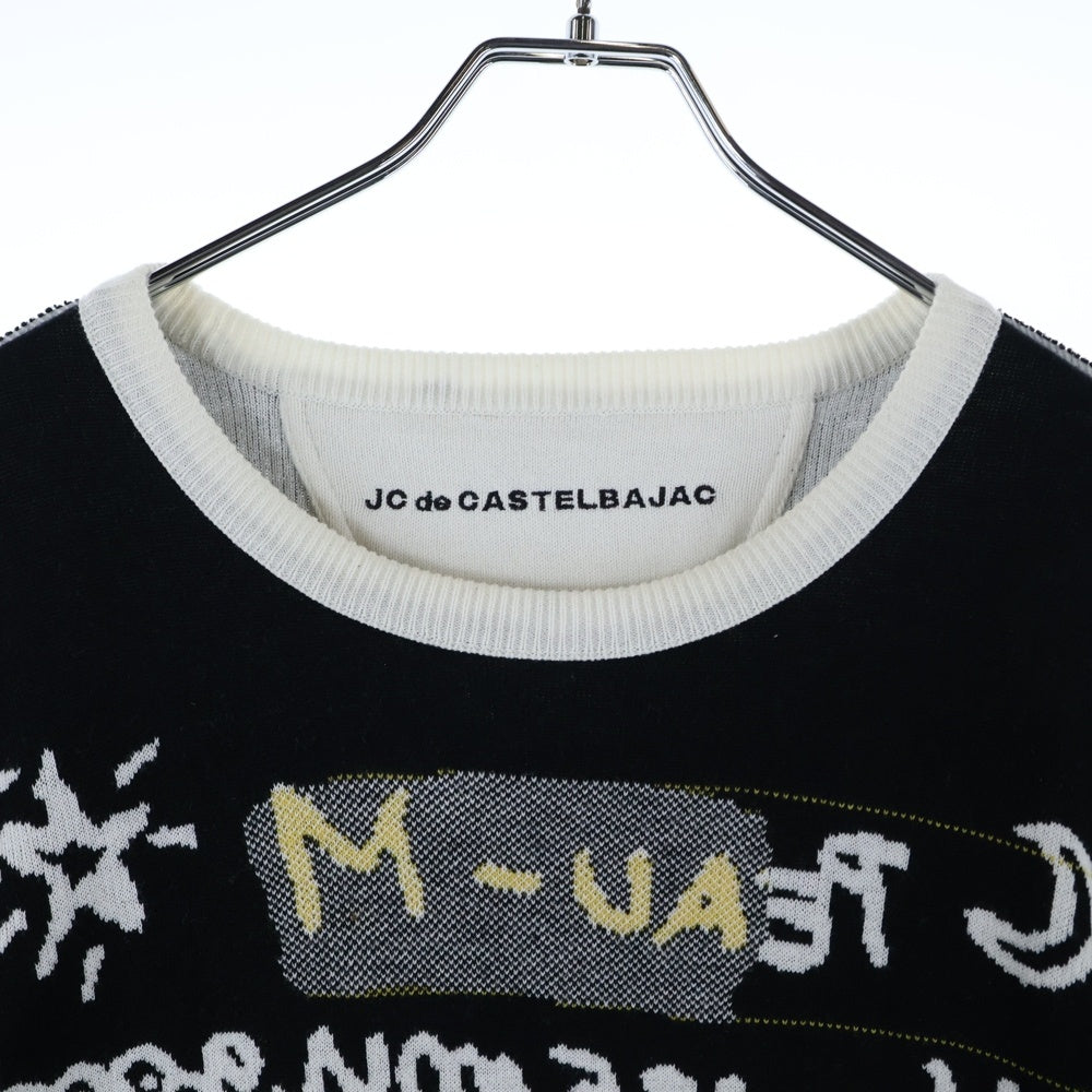 JC de CASTELBAJAC(カステルバジャック) 総柄ニット ブラック