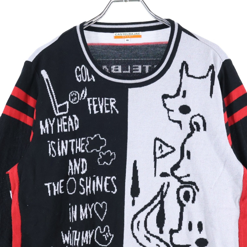 CASTELBAJAC(カステルバジャック) 24880-212 ニットセーター グレー/ブラック