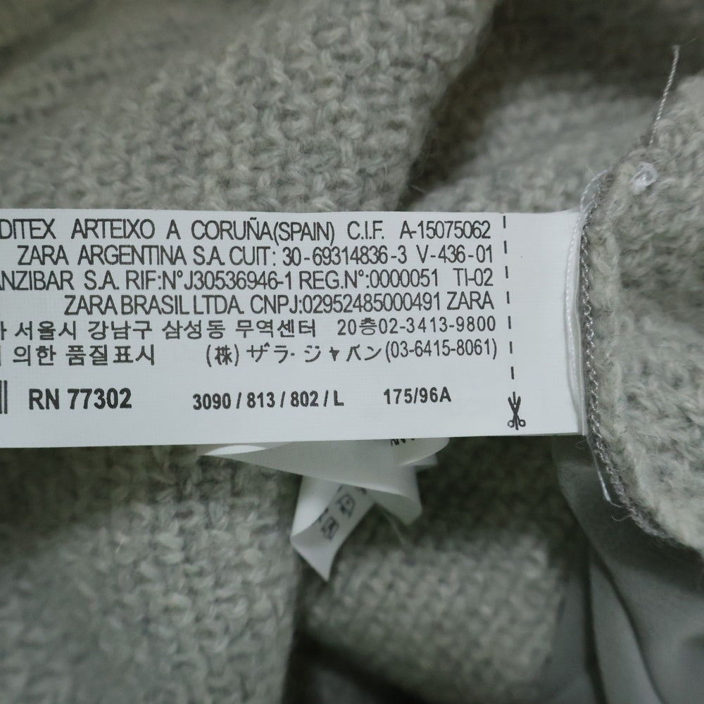 ZARA(ザラ) KNIT バックシアー ニットセーター グレー レディース