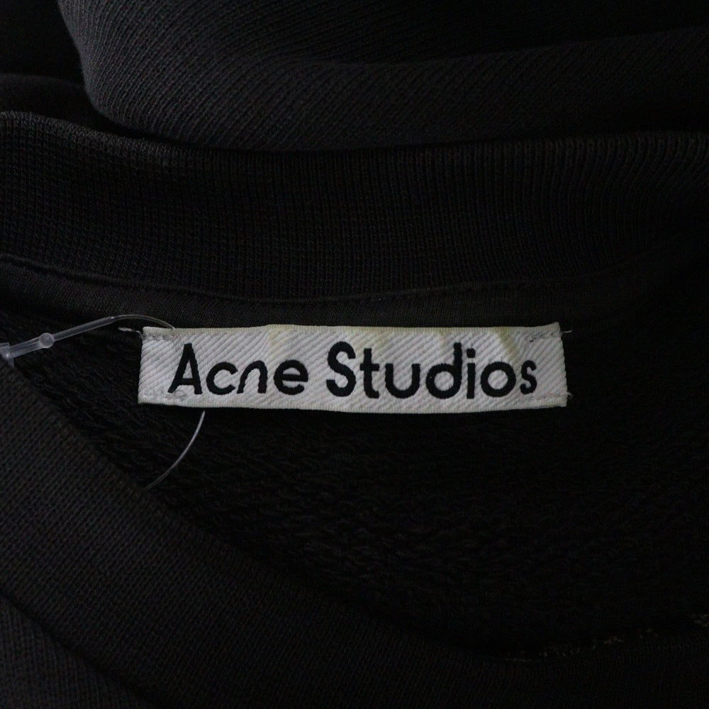 Acne Studios(アクネ ストゥディオズ) BUBBLE LOGO SWEATSHIRT バブル ロゴ クルーネックスウェットトレーナー ブラック FN-MN-SWEA000311