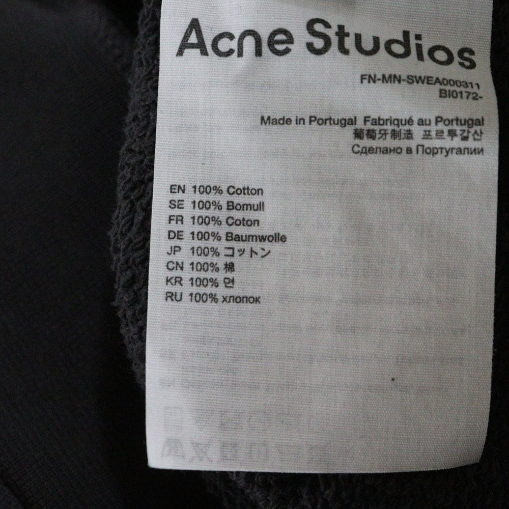 Acne Studios(アクネ ストゥディオズ) BUBBLE LOGO SWEATSHIRT バブル ロゴ クルーネックスウェットトレーナー ブラック FN-MN-SWEA000311