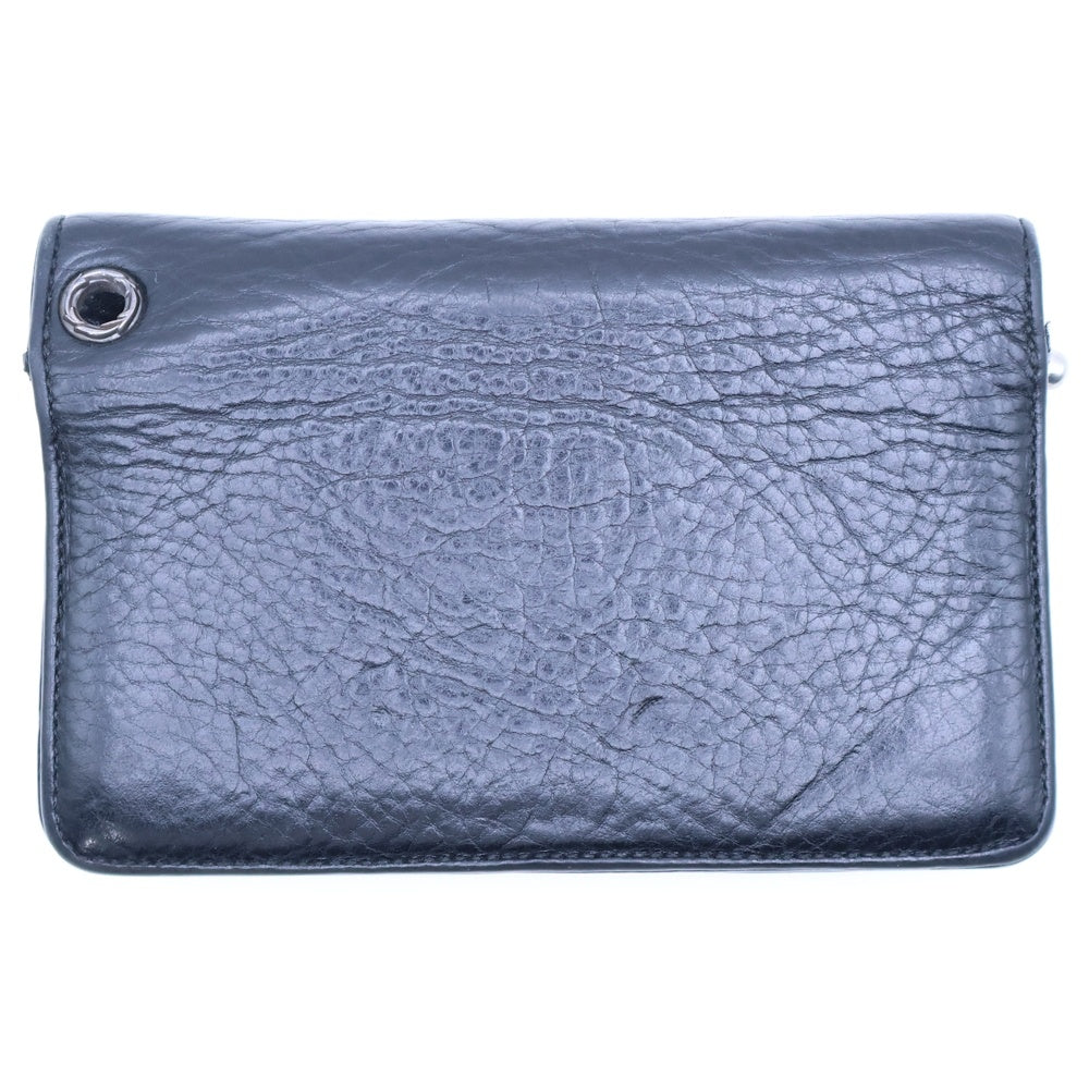 CHROME HEARTS(クロムハーツ) 2ZIP 2ジップ クロスボールボタンレザーウォレット 財布 ブラック BCA363