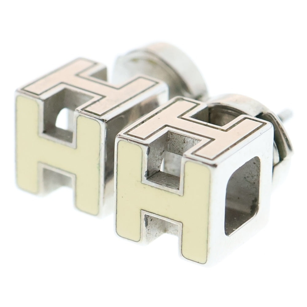 HERMES(エルメス) Hキューブ カージュドアッシュ ピアス シルバー/イエロー 604505FP