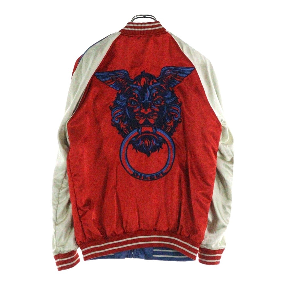 DIESEL(ディーゼル) RICAMO BORDADO 1978 リバーシブル ウルフエンブロイダリー スカジャン ジャケット ブルー/レッド