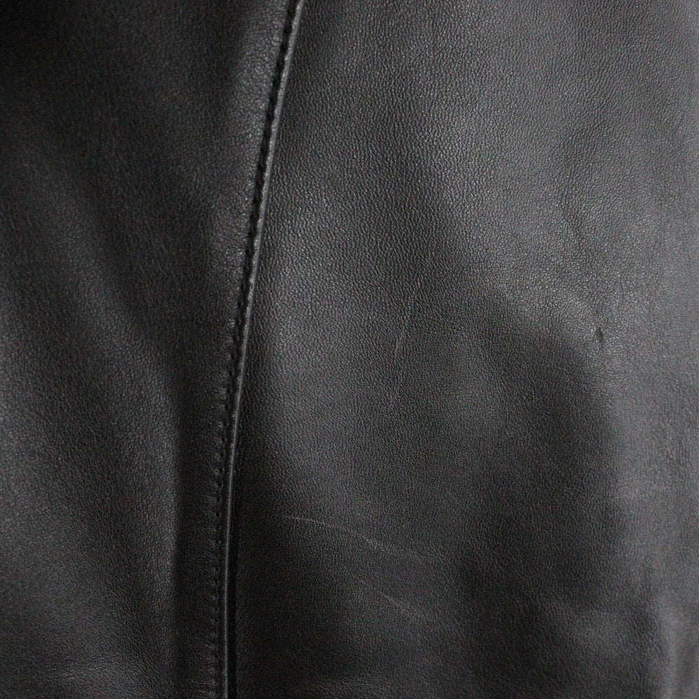 99%is(ナインティナインパーセントイズ) フーデッド カウレザー ダブルライダースジャケット ブラック NNAC-JK04