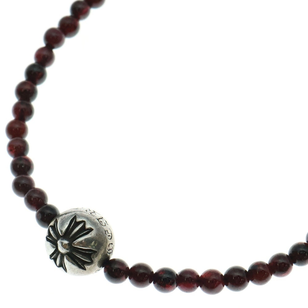 CHROME HEARTS(クロムハーツ) BEAD ビーズ ターコイズ クロスボールネックレス ブラウン