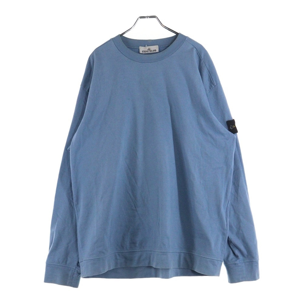 STONE ISLAND(ストーンアイランド) コンパスパッチ クルーネック ロングスリーブカットソー 長袖Tシャツ ブルー 771563750