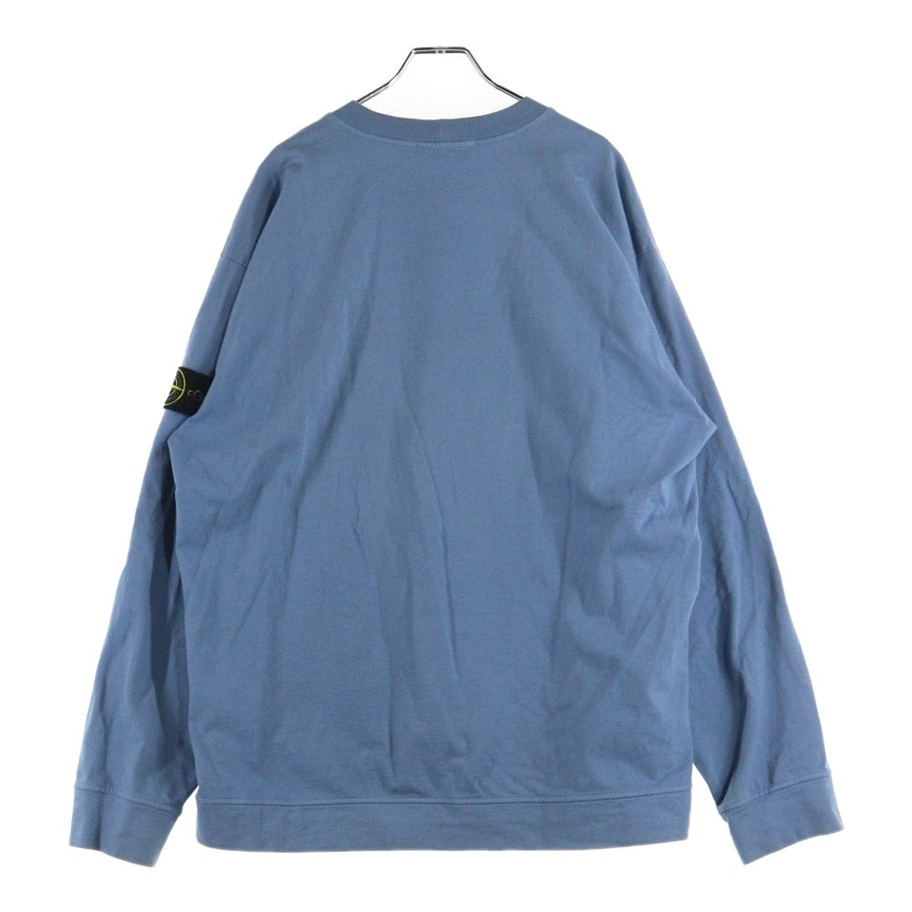 STONE ISLAND(ストーンアイランド) コンパスパッチ クルーネック ロングスリーブカットソー 長袖Tシャツ ブルー 771563750