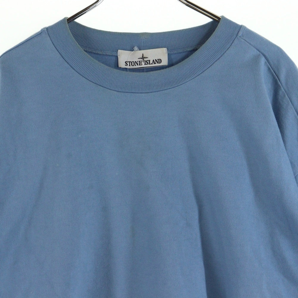 STONE ISLAND(ストーンアイランド) コンパスパッチ クルーネック ロングスリーブカットソー 長袖Tシャツ ブルー 771563750