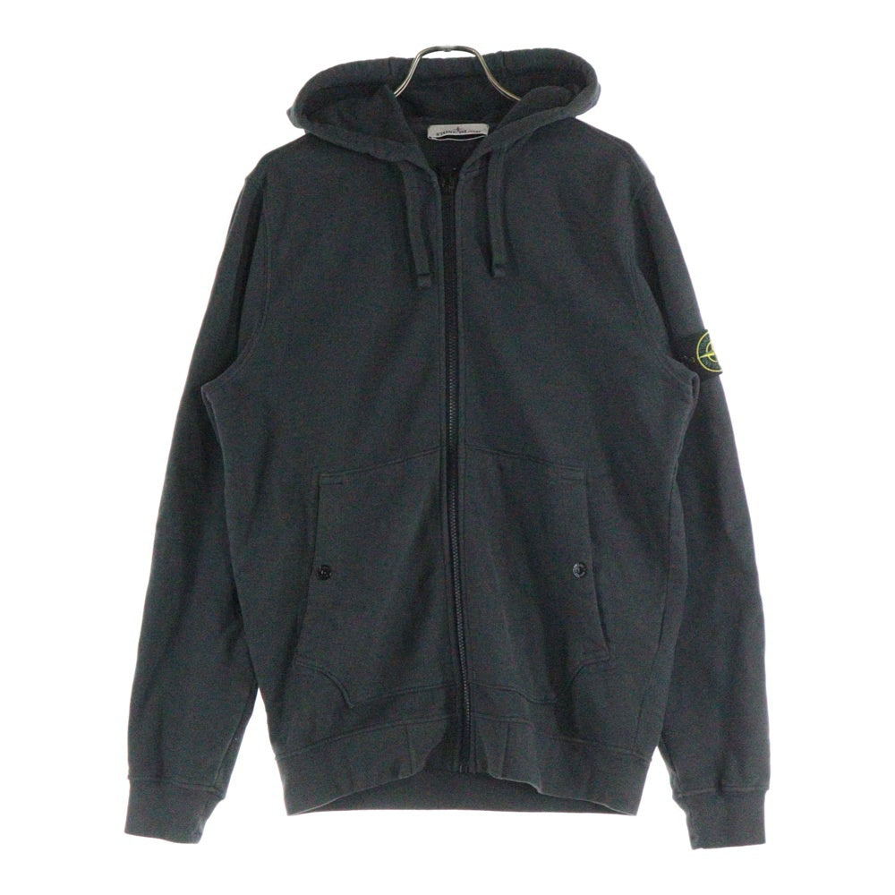 STONE ISLAND(ストーンアイランド) ZIP HOOD FELPA コンパスパッチ ジップアップフーディ スウェットパーカー グレー 791561620