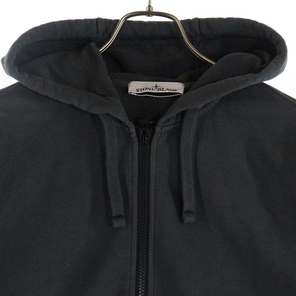 STONE ISLAND(ストーンアイランド) ZIP HOOD FELPA コンパスパッチ ジップアップフーディ スウェットパーカー グレー 791561620