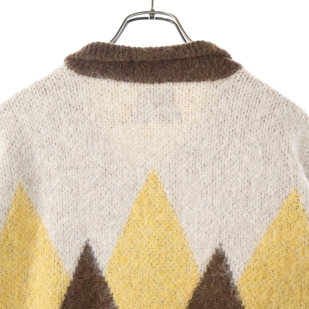 McGREGOR(マクレガー) 23AW ×久遠 ×hxcyyd 5B 襟付き アーガイル柄 ニット カーディガン マルチ