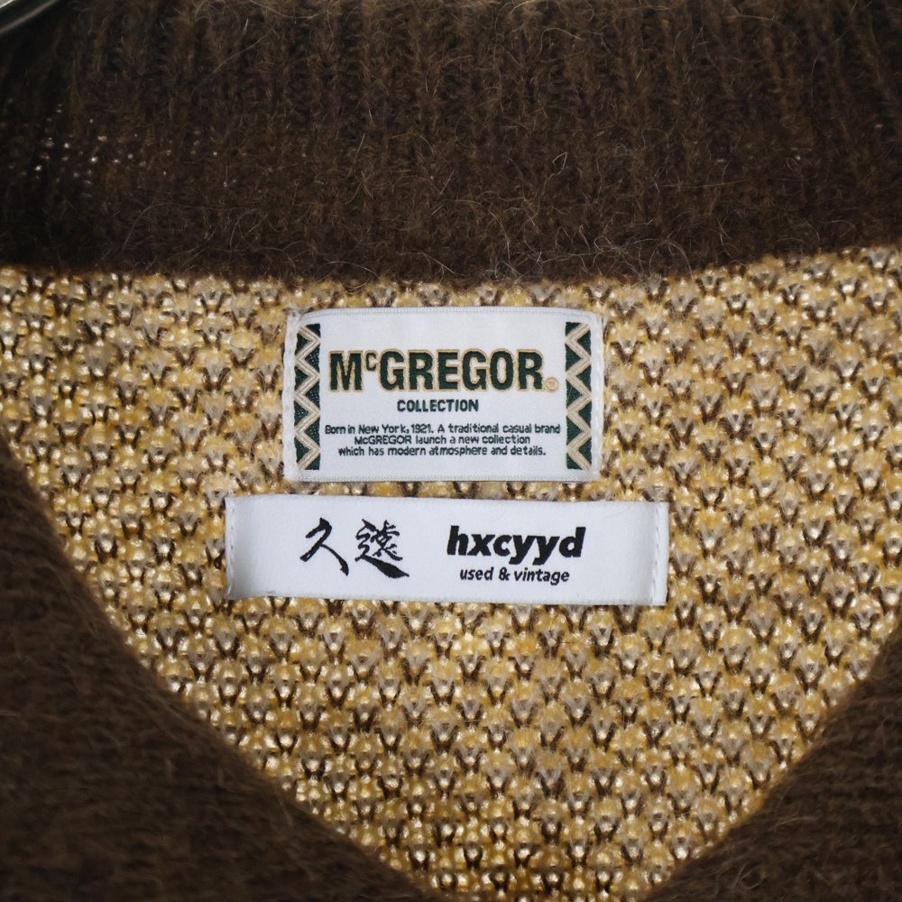 McGREGOR(マクレガー) 23AW ×久遠 ×hxcyyd 5B 襟付き アーガイル柄 ニット カーディガン マルチ
