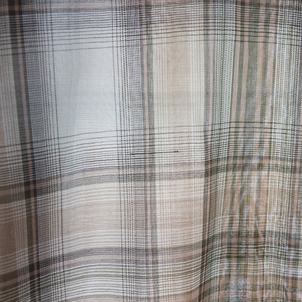 AURALEE(オーラリー) 21AW WOOL CHECKED SHIRT ウール チェック柄 長袖シャツ ブラウン/ベージュ A21ASO1EM