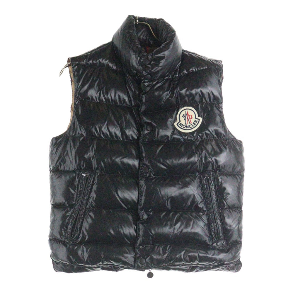 MONCLER(モンクレール) TIBET チベット ロゴパッチデザイン ダウンベスト ブラック 43302/50/68950