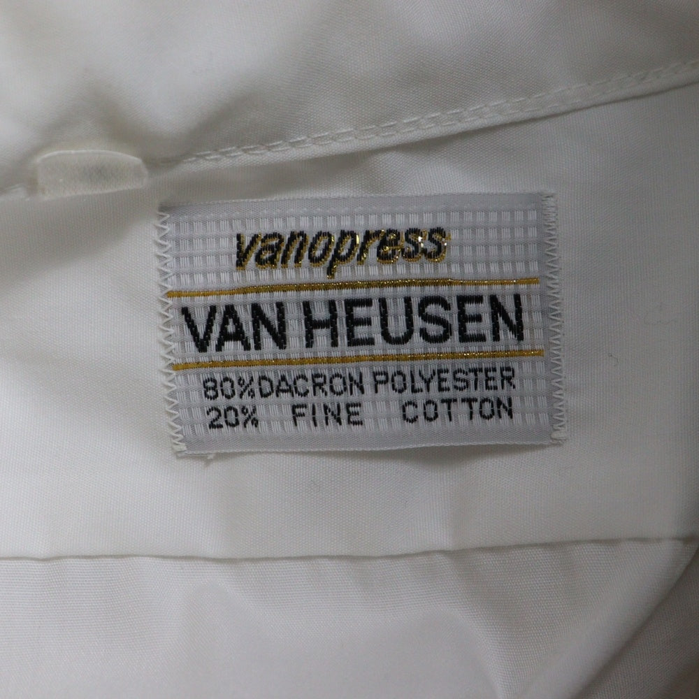 VINTAGE(ヴィンテージ) 70-80S VINTAGE VAN HEUSEN ヴィンテージ ヴァンヒューゼン ポリコットン 長袖 キューバシャツ ホワイト