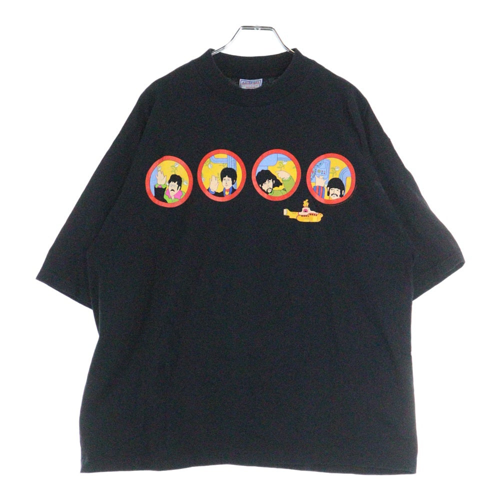 VINTAGE(ヴィンテージ) 90S VINTAGE BEATLES YELLOW SUBMARINE ALLSPORT ヴィンテージ USA製 ビートルズ イエローサブマリン フロントプリント クルーネック 半袖Tシャツ ブラック