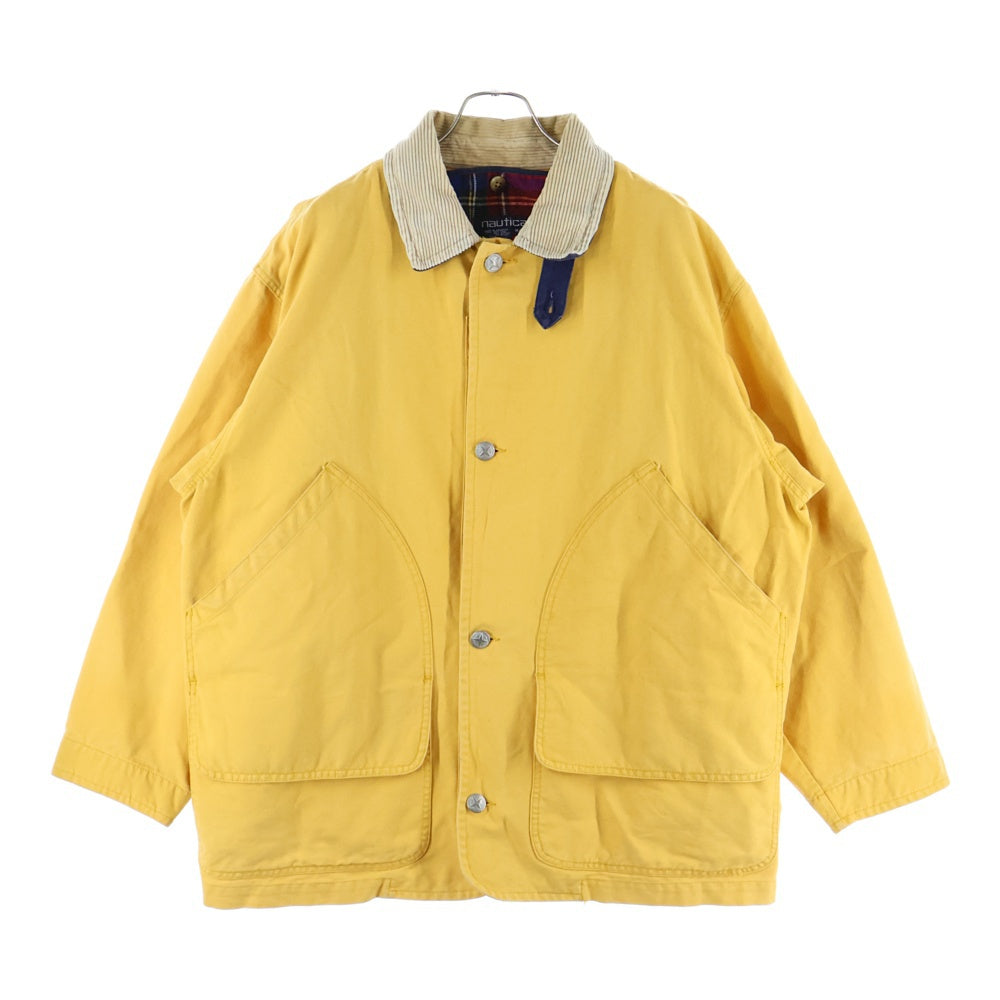 NAUTICA(ノーティカ) マレーシア製 タータンチェックライナー 襟コーデュロイ ハンティングジャケット イエロー