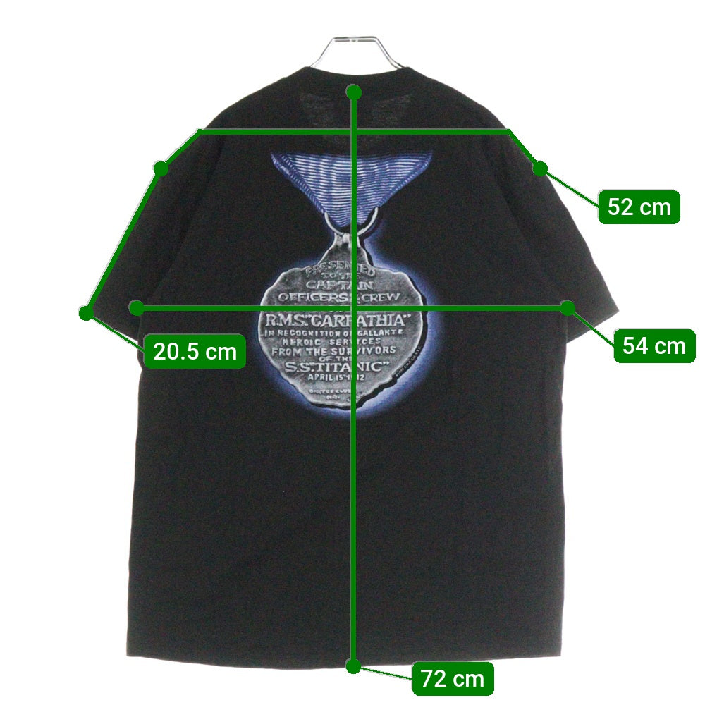 LEE(リー) USA製 両面プリント コットン クルーネック 半袖Tシャツ カットソー ブラック