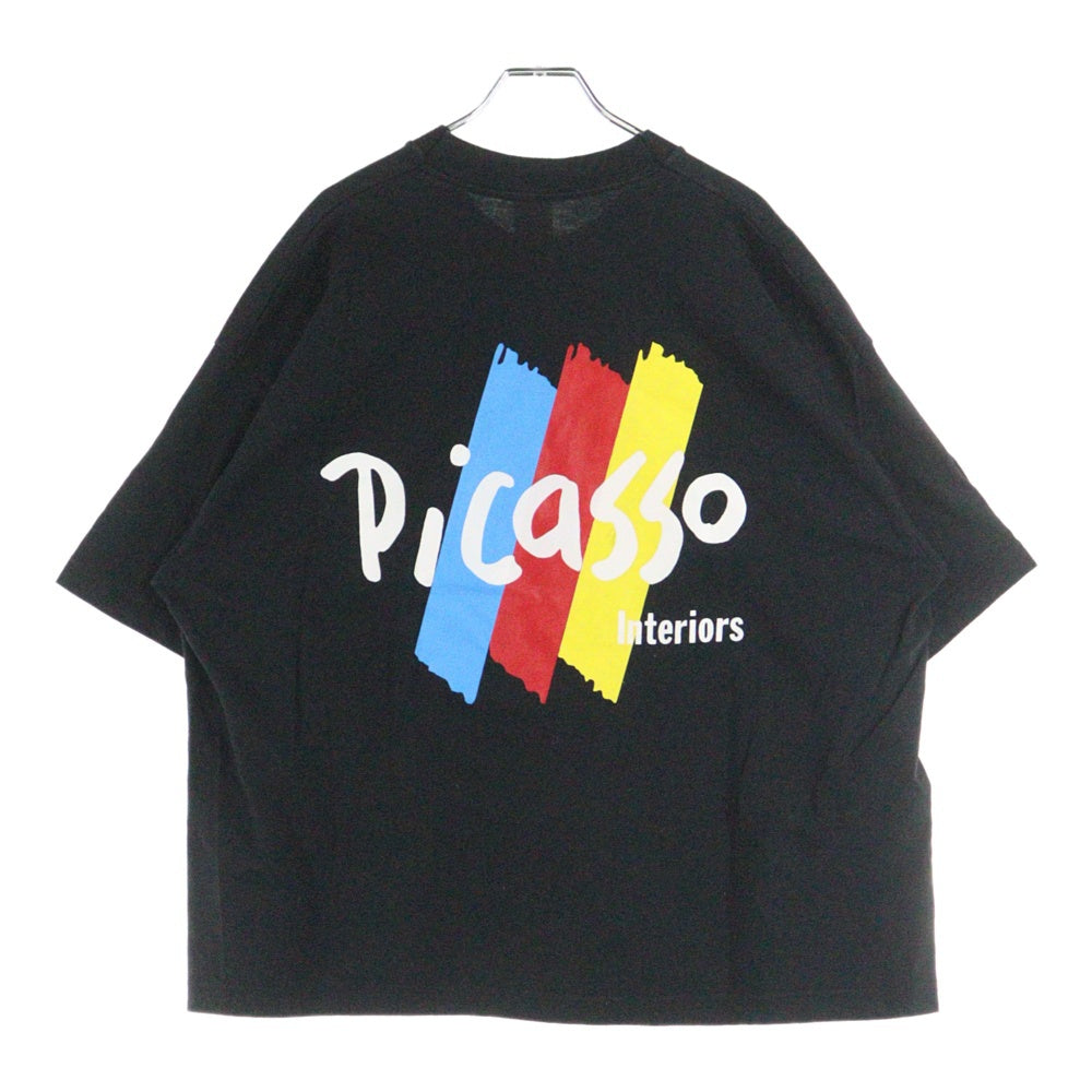 VINTAGE(ヴィンテージ) 90S VINTAGE PICASSO INTERIORS FRUIT OF THE LOOM ヴィンテージ USA製 ピカソ バックアートプリント クルーネック 半袖Tシャツ カットソー ブラック