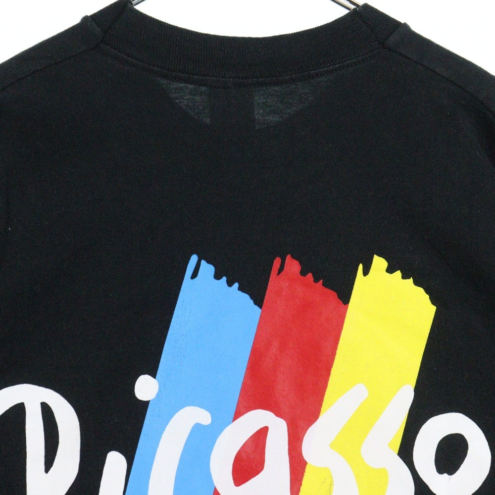 VINTAGE(ヴィンテージ) 90S VINTAGE PICASSO INTERIORS FRUIT OF THE LOOM ヴィンテージ USA製 ピカソ バックアートプリント クルーネック 半袖Tシャツ カットソー ブラック