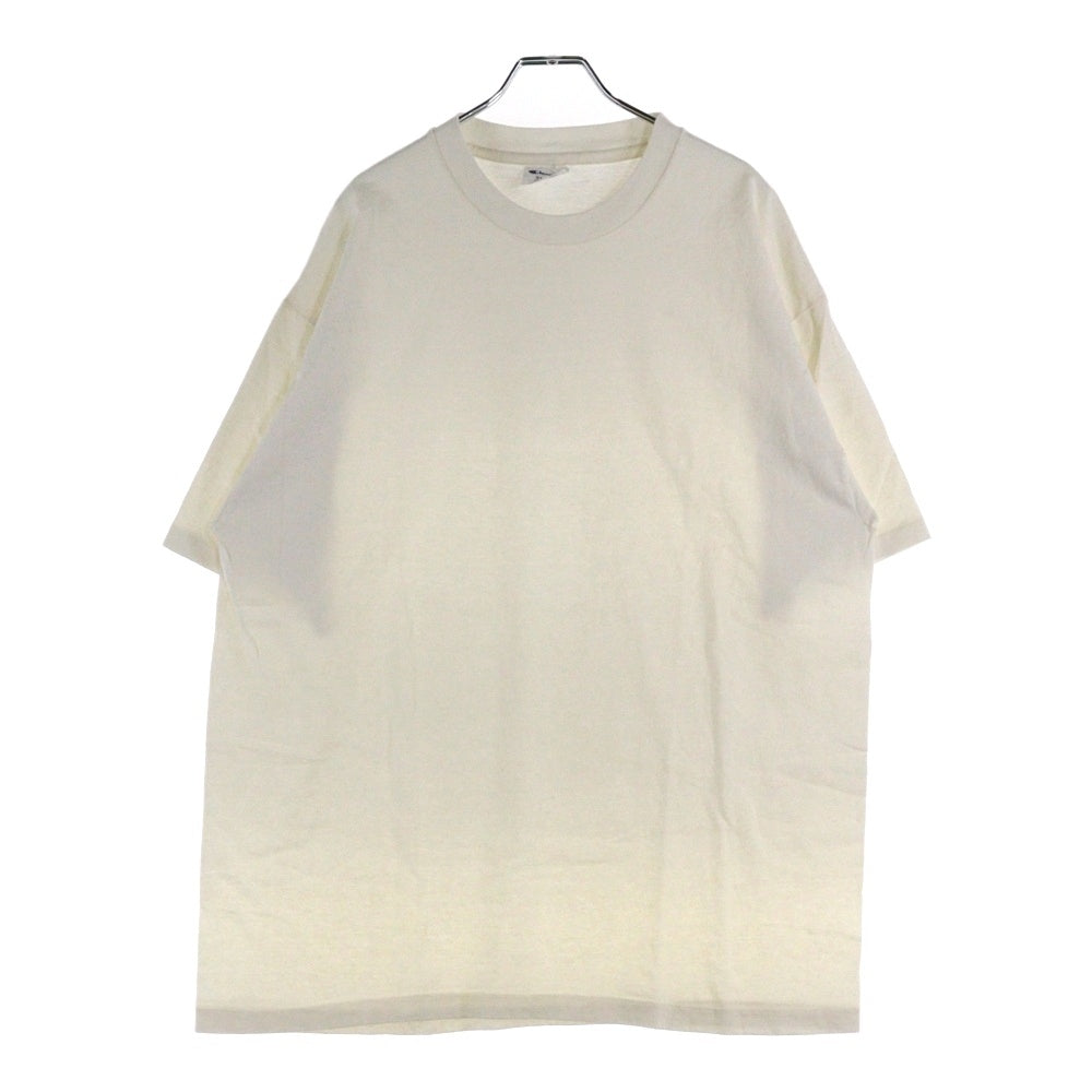 CHAMPION(チャンピオン) 90S VINTAGE ヴィンテージ USA製 裾シングル クルーネック 無地 半袖Tシャツ カットソー ホワイト