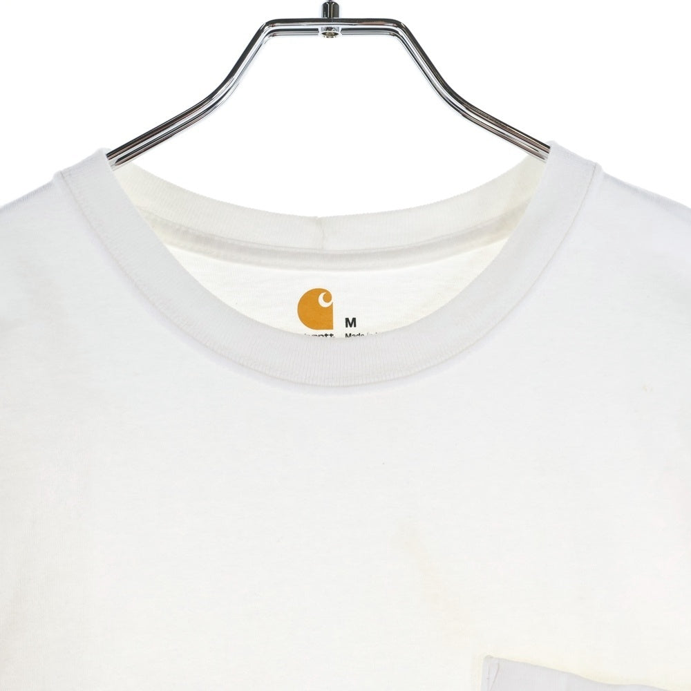 CARHARTT(カーハート) ORIGINAL FIT オリジナルフィット ロゴパッチ クルーネック 長袖Tシャツ カットソー ホワイト K126