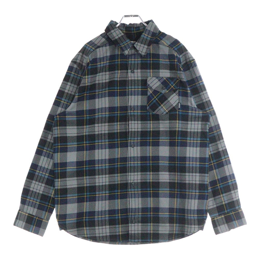 adidas(アディダス) チェック柄 長袖シャツ ロングスリーブ グレー DH3861