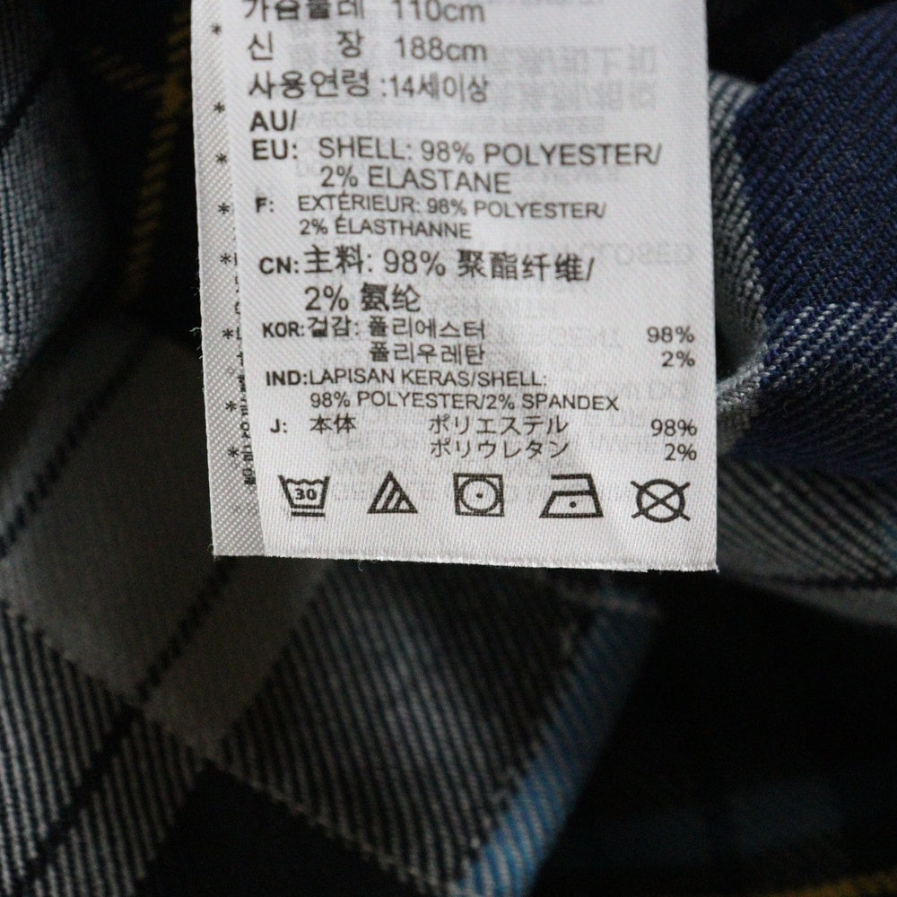 adidas(アディダス) チェック柄 長袖シャツ ロングスリーブ グレー DH3861