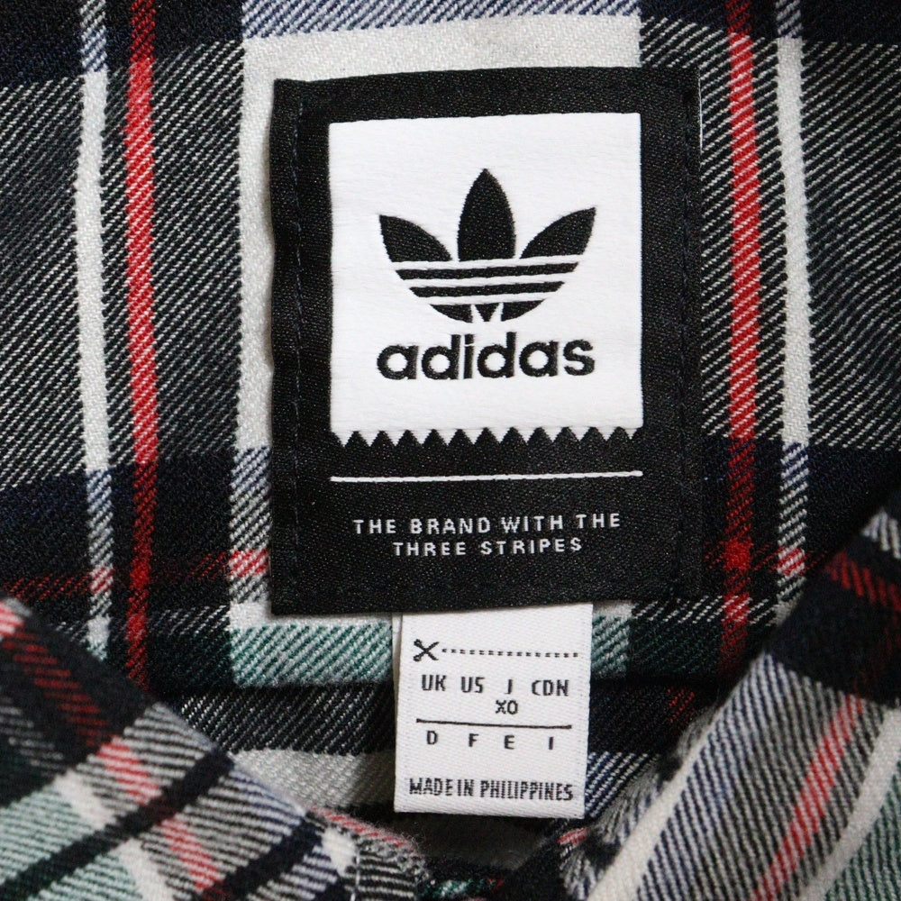adidas(アディダス) チェック柄 スナップボタン フランネル長袖シャツ ロングスリーブ マルチカラー CE1809