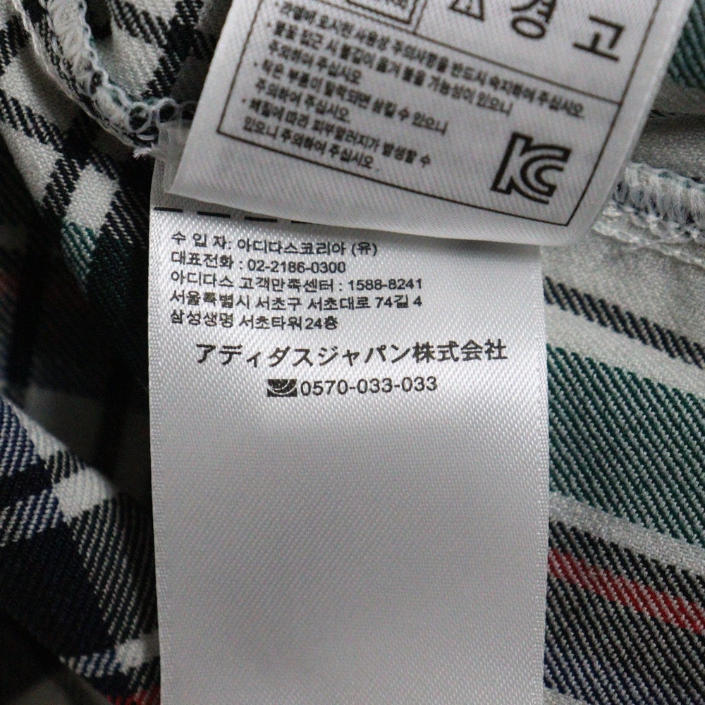 adidas(アディダス) チェック柄 スナップボタン フランネル長袖シャツ ロングスリーブ マルチカラー CE1809
