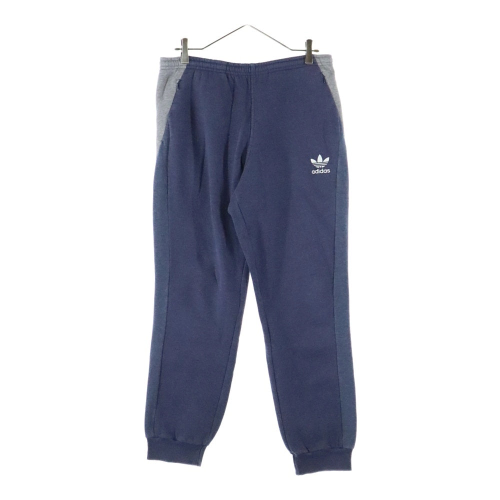 adidas(アディダス) ロゴ刺繍 サイドライン ジャージ セットアップ ネイビー