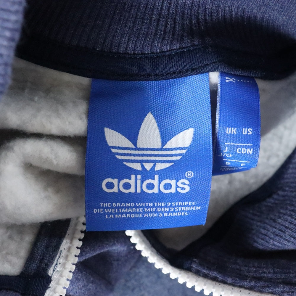 adidas(アディダス) ロゴ刺繍 サイドライン ジャージ セットアップ ネイビー