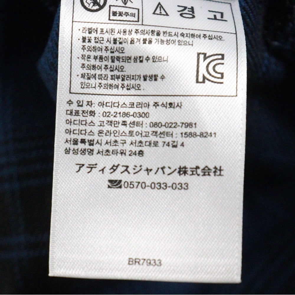 adidas(アディダス) チェック柄 スナップボタン フランネル長袖シャツ ロングスリーブ ブルー/ブラック BR7933