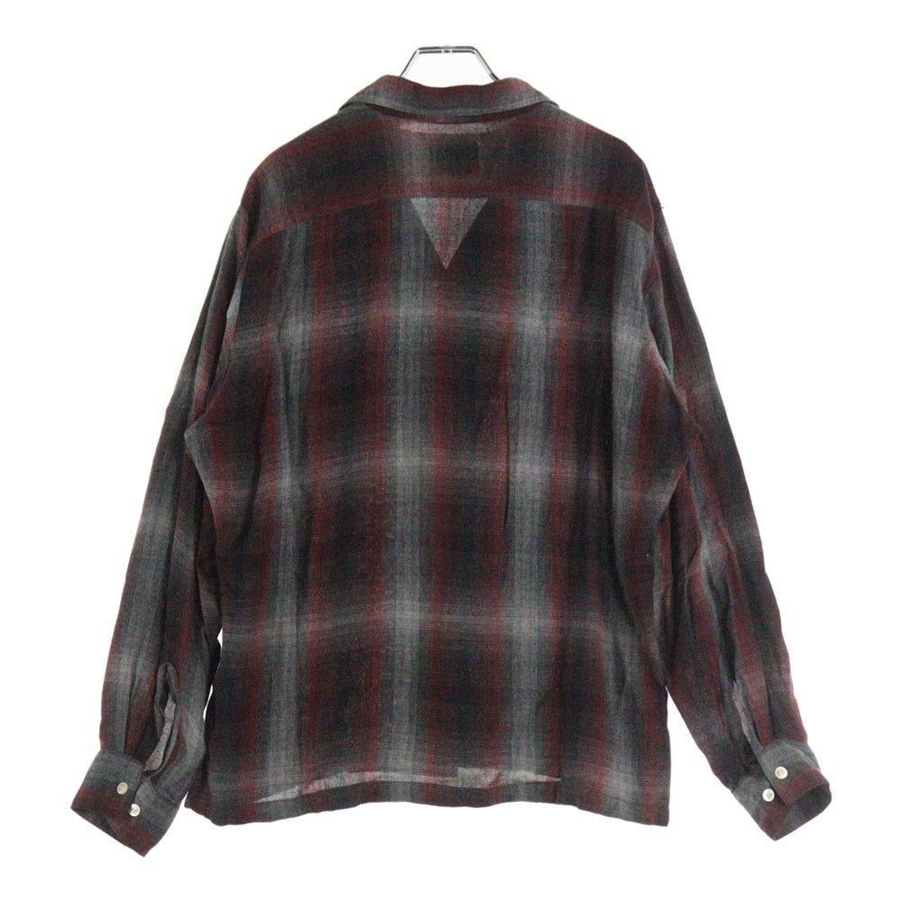 VINTAGE(ヴィンテージ) 50S-60S VINTAGE ARROW アロー レーヨン オンブレチェック 長袖シャツ レッド/グレー
