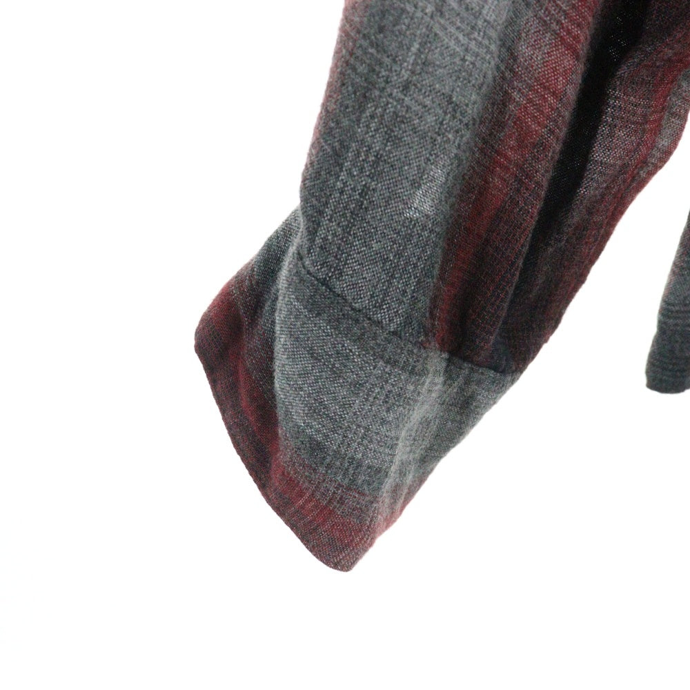 VINTAGE(ヴィンテージ) 50S-60S VINTAGE ARROW アロー レーヨン オンブレチェック 長袖シャツ レッド/グレー
