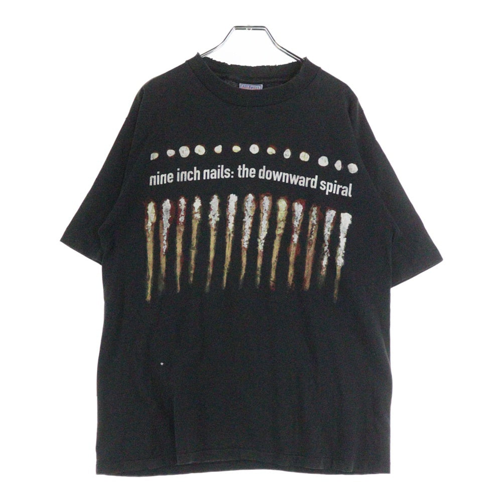 VINTAGE(ヴィンテージ) 90SVINTAGE NINE INCH NAILS THE DOWNWARD SPIRAL ALLSPORT ナインインチネイルズ ダウンワードスパイラル 両面プリント クルーネック 半袖Tシャツ