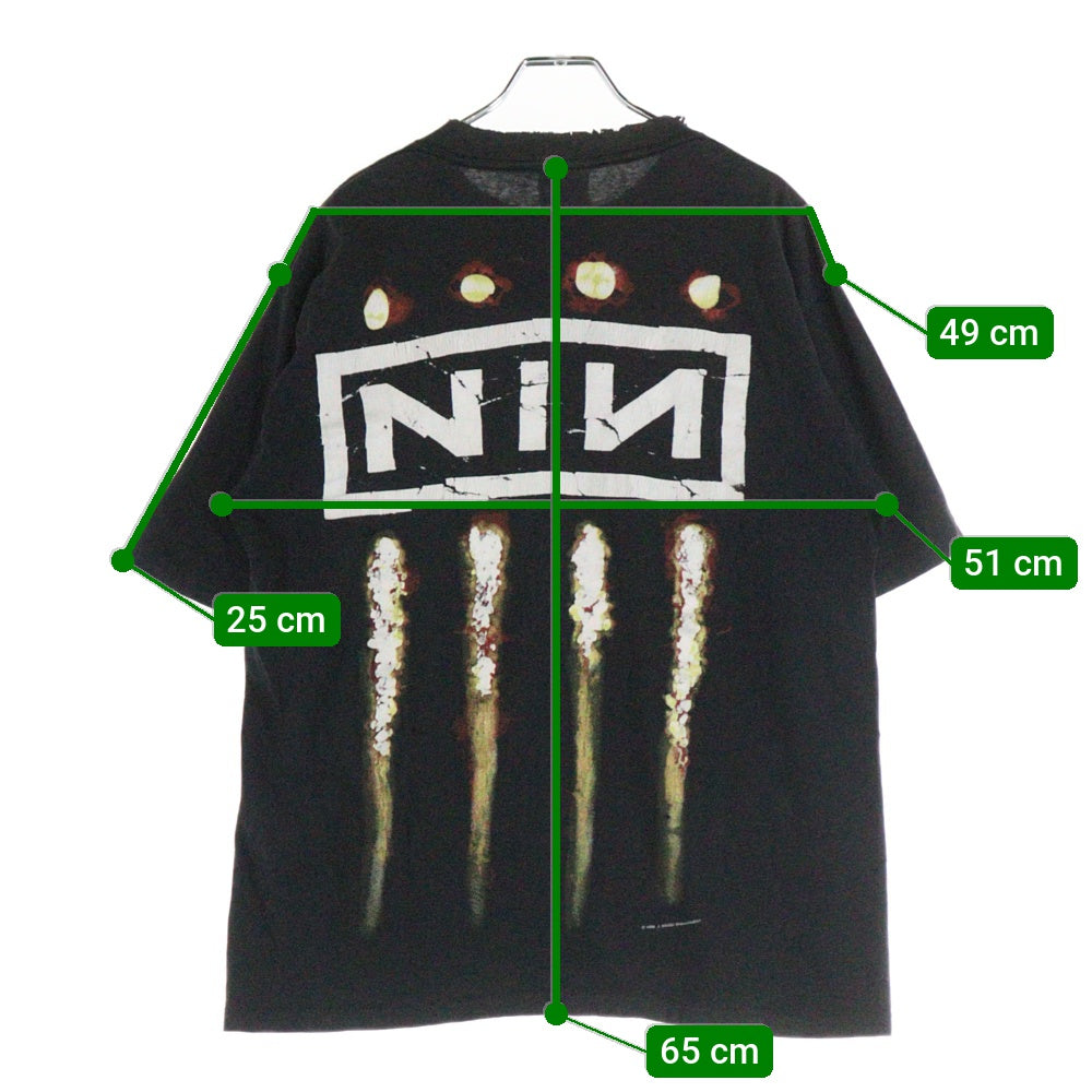 VINTAGE(ヴィンテージ) 90SVINTAGE NINE INCH NAILS THE DOWNWARD SPIRAL ALLSPORT ナインインチネイルズ ダウンワードスパイラル 両面プリント クルーネック 半袖Tシャツ