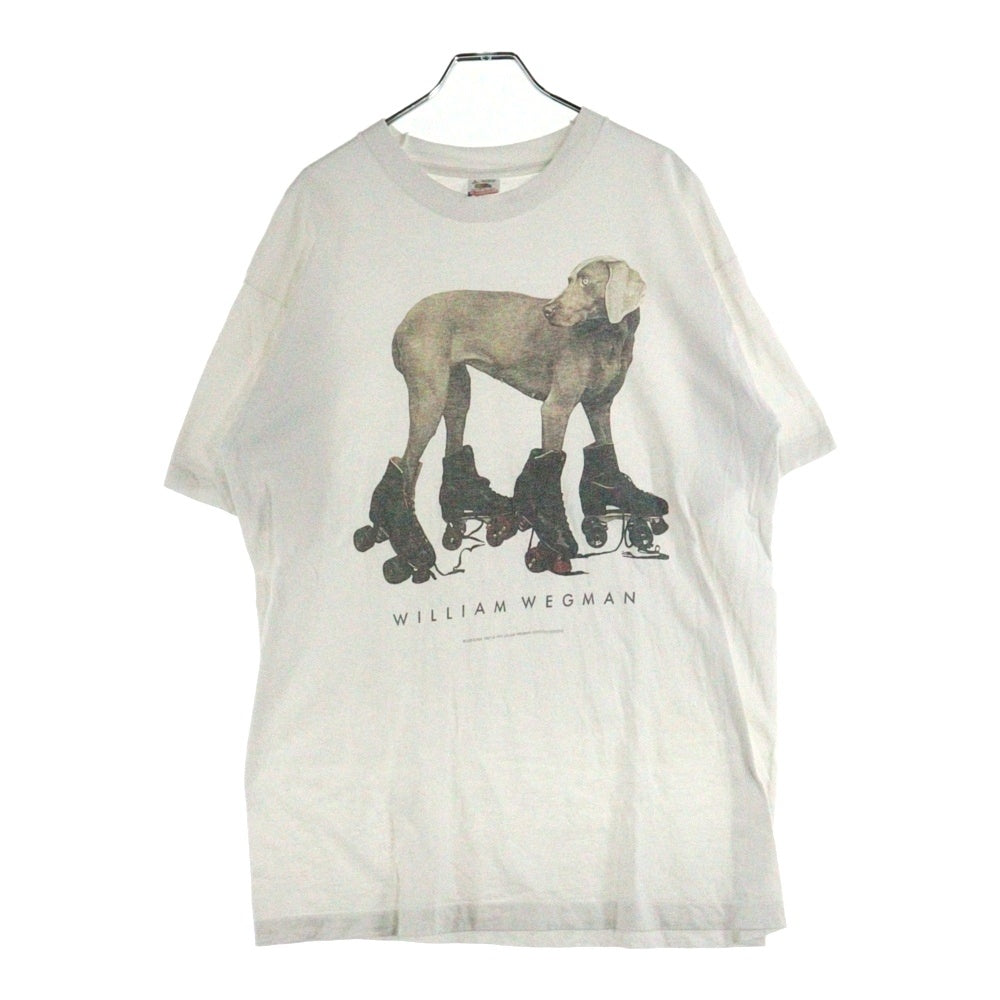 VINTAGE(ヴィンテージ) 90S VINTAGE WILLIAM WEGMAN ウィリアムウェグマン アートプリントTシャツ 半袖カットソー ホワイト