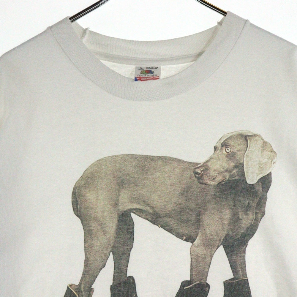 VINTAGE(ヴィンテージ) 90S VINTAGE WILLIAM WEGMAN ウィリアムウェグマン アートプリントTシャツ 半袖カットソー ホワイト
