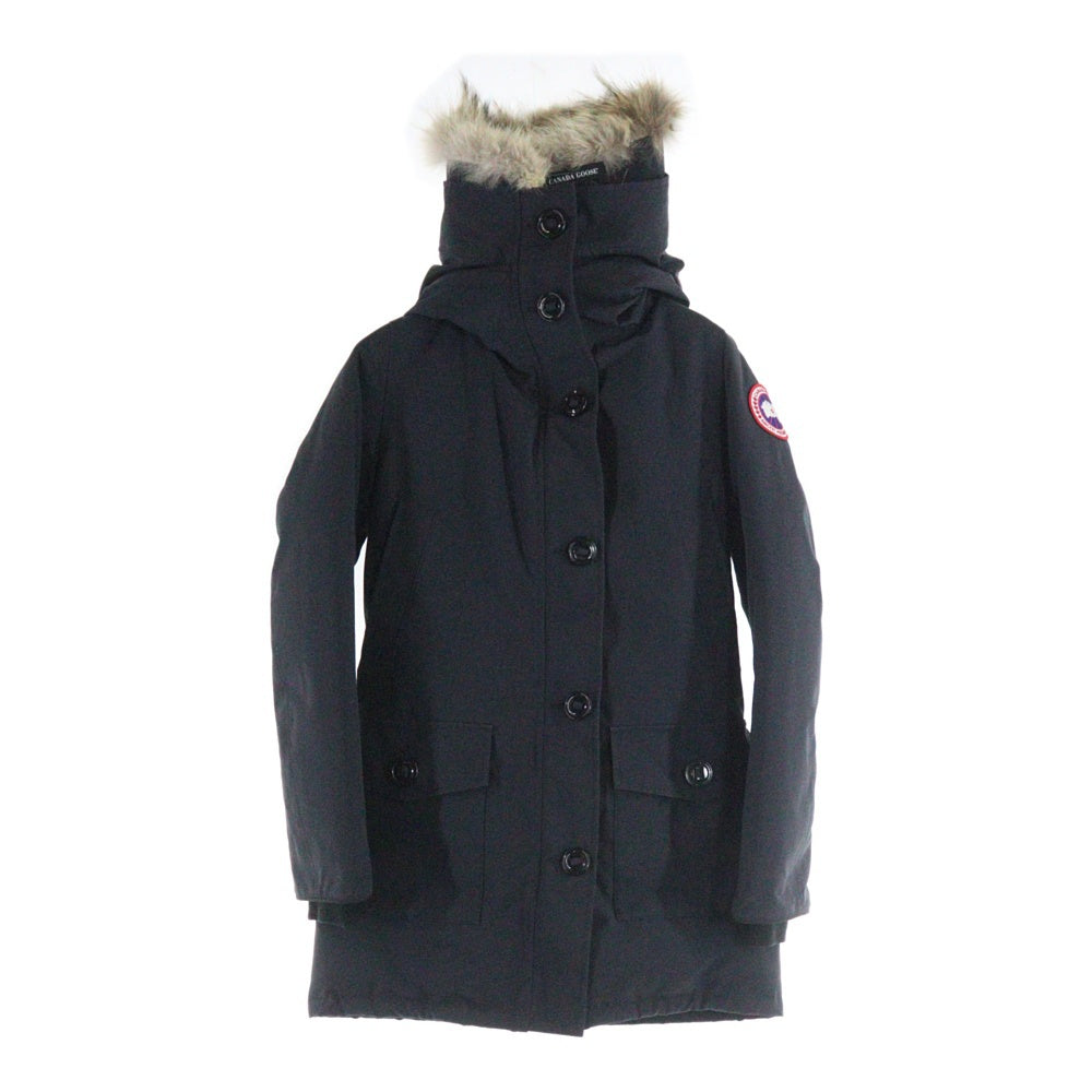 CANADA GOOSE(カナダグース) BRONTE PARKA ブロンテ パーカー フーデッドジップアップファーダウンジャケット ブラック レディース 2603JL